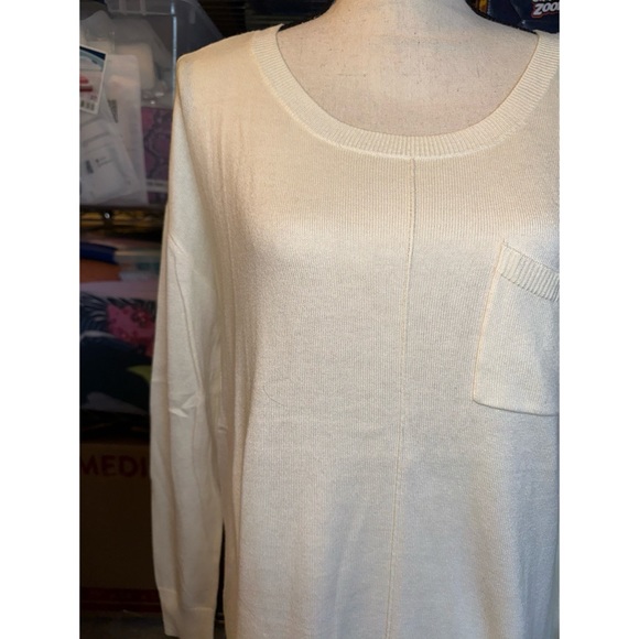 Women’s Natural Cream Daisy Fuentes Soft Touch Long Sleeve Sweater 🤍 - Picture 1 of 16
